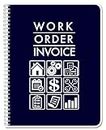 BookFactory Work Order Invoice Book/Contractor Carbonless Job Order Tracking Log Book - Wire-O, 8.5" x 11", 100 Pages (50 Sets of Pages) Contains Duplicate Pages (LOG-050-7CW-PP-D(Work-Order-Invoice))