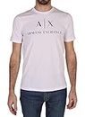 ARMANI EXCHANGE Collo Rotondo Logo, T-shirt, Uomo, Bianco (White 1100), L