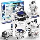 REES52 STEM Toys 6-in-1 Solar Robot Kit for Kids,Educatoinal Learning Science Experiment Building DIY Projects Toys, Solar Robot Space Toys Science Kits Gifts for 8-14 Year Old Teen Boys Girls