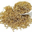 Tube Beads Bugle Glass Seed Beads, 2×6mm Gold Tube Beads for Jewelry Making, 1440 Pcs Colored Glass Twisted Bugle Beads for Earring, Necklace, Bracelet, Waist Beads, Clothing Accessories