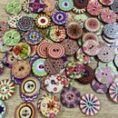 100pcs Mixed Colors Wood Wooden Buttons for Sewing Decorations DIY Arts&Crafts