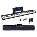 KONIX Keyboard Piano 88 Key, Beginner Semi Weighted Keyboard Piano with Full Size Key, Portable Electric Piano Keyboard Include Sustain Pedal, Power Supply and Piano Bag