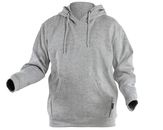 Mens Premium Quality Hoodie Sweatshirt Grey Reflective Element Kangaroo pocket