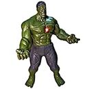 GLOWZADE® 12 inch Super Hero Action Figure Maan Along with Weapon and Light on Chest with Moveable Parts for Birthday Gifts, (Hulk)