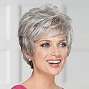 Paula Young Sensational Wig Classic Short Wig with Enviable Volume and Textured Layers/Multi-Tonal Shades of Blonde, Silver, Brown and Red