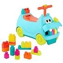 B. – Ride-On Toy – 26 Building Blocks – Stem Play Set – Active Toys for Toddlers, Kids – 12 Months + – Locbloc Hippo Ride-On with Blocks
