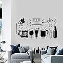 GADGETS WRAP Craft Beer Vinyl Wall Decal Decor Kitchen Glass Alcohol Drinking Pub Wall Sticker