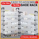 6/7 Tier Shoe Rack Storage Shelf Unit Cabinet Organiser Footwear Stand W/ Door