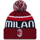 Men's New Era Black AC Milan Retro Sport Cuffed Knit Hat with Pom