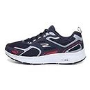 Skechers Men's Go Consistent Running Shoe, Navy Leather Synthetic Red Trim, 9 UK