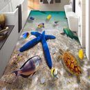 3D Starfish PVC Floor Wall Sticker Removable Bathroom Kitchen Home Decals Decor