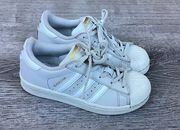 Adidas Superstar CG2945 Gray Lace Up Sneakers Youth Shoes Kids Size 12 K