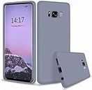 LOXXO® Samsung Galaxy S8 Plus Case 6.2inch, Liquid Silicone Gel Rubber Shockproof Case Soft Microfiber Cloth Lining Cushion Compatible with Samsung S8 Plus (Lavender Grey)