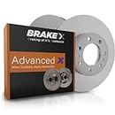 Brake X Replacement Brake Rotors Kit replacement for Honda CR-V 1.5 2017 2018 2019 2020 2021 | Advanced X Front Rotors [Front]