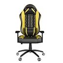 Nitin FURNITURES Gaming Chair High Back Ergonomic Adjustable Racing Style PU Leather Gaming Chair for Adults?Computer Gaming Chair with Headrest and Lumbar Support (Yellow)