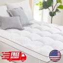 Extra Thick Cooling Pillow Top Mattress Topper Queen Size Plush Bed Soft Pad