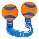 Chuckit! Ultra Tug Duo Dog Toy With Two Rubber Balls Tug Of War Interactive Fetch Toy for Dogs, Medium