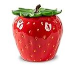 dgudgu Strawberry Candy Jar With Lid Red Candy Container Ceramic Candy Jar With Lid For Candy Buffet