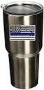 5084 Blueline Flag 4 PK 1.5"x2.5" Vinyl Sticker Decal for Yeti Mug Cup RTIC Sic Cup Thermos Cup or Laptop Cell Phone wrap or Hardhat