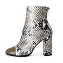 Just Cavalli Women's Multi-Color Leather High Heel Ankle Boots Shoes US 9 IT 39