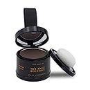 Mélange Boutique Root Touch Up Hair Powder Concealer Pod Medium Brown – Tinted Instant Root Cover Hair Makeup to Conceal Gray Hairs, Blur Growth