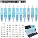 10-100 piezas Cartucho de tatuaje azul profesional YILONG agujas estériles RL RS RM M1