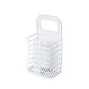 SUTENI Collapsible Laundry Basket Hanging Laundry Basket with Handle Storage Basket Plastic Dirty Laundry Basket for Organizing Home, Clothes, Towels,College Dorm (White)