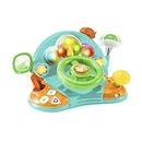 Bright Starts Lights and Colors Driver Toy Steering Wheel with Car Sounds for Pretend Play - Green, 6 Months and up