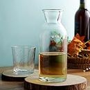 Smart "Serve" Bar Carafe/Pitcher/Juice/Water/Milk/Whiskey/Rum/Beer/Wine Decanter Glass, 500Ml Clear
