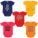 kiddeo infants bodysuits (pack of 5) (6-9 months)