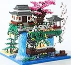 Yushinv Cherry Blossom Tree Building Set, Original Scene Music Cherry Blossom Tree House(Type :Symphony), Japanese Sakura Tree House Lights Building Kit（3220 Pcs, Cherry Bonsai Tree Building Set.