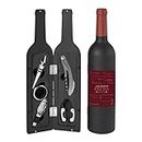 Let's Make Memories Personalized 5 Piece Tool Set - Wine Talk - Wine Bottle Opener - Unique Bar Accessories - Bottle-Shaped Holder - Personalize with Name