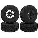 GLOBACT RC Tires for 1/10 Short Course Truck Tires for Traxxas Slash 4x4 2WD HSP Tamiya HPI Kyosho Redcat AXIAL RC4WD Model Car（4Pcs/Set） Replace 5883/5883A