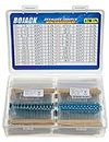 BOJACK 1000 Pcs 25 Values Resistor Kit 1 Ohm-1M Ohm with 1% 1/2W Metal Film Resistors Assortment