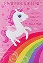 Greeting Card Granddaughter - Charmer Dazzler Dream Come True - Sure Do Love You Happy Valentine's Day with Unicorn and Rainbow