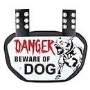 Football Back Plate Rear Back Protector Football Low Back Pad for Adult Football Players for Adult Danger Beware of Dog