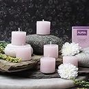 AuraDecor Fragrance Votive Candles || Smokeless Scented Candle || Aroma Candles || Candles for Decoration || Wedding Candle || Burns Upto 8 Hours (Lavender, Pack of 12)