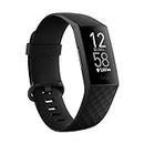 Bracelet d'activité Fitbit Charge 4 pour la santé et le sport avec GPS, suivi de la natation et jusqu'à 7 jours d'autonomie de batterie, Noir