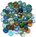 Wisket® 860 Gram Fire Glass Pebbles - Transform Your Home and Garden with Fire Glass Half Round Zen Pebbles, Marbles, and Stones - The Perfect Addition for Your Vase Aquarium or Landscape Design !