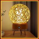 Rattan Ball Mosquito Attractant Lamp Noiseless Electronic Night Lamp for Bedroom