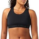 STRONG by Zumba Strong ID Active Fitness Women Sports Bra Activewear High Impact Workout Tops, Black Jacquard, XS Women's