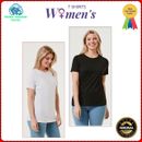 Women Basic Tee Short Sleeve T-shirt Plain Blank Cotton T-shirt  For Women Girls