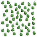 EKisemio 50 Pcs Mini Frog Garden Decor | Green Frog Figurines | Miniature Home Décor | Tiny Plastic Frogs | Fairy Garden Decor