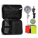 Wrzbest Professional Soccer Referee Accessory Bag Kit Football Soccer Coach Ref Cards Whistle Ball Pressure Gauge Coins in a Multi-Pocket Carryig Bag