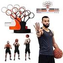 FNBX FlickGlove Basketball Shooting Aid, Training Equipment for Improving Shot and Form, Set of 3 Silicone Strap Resistances, White, Black and Orange