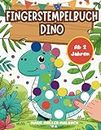 Dino Fingerstempelbuch ab 2 Jahren: Eine spaßige Malbuch für Jungen mit Dinosauriern, besser als Spielzeug