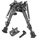 CVLIFE Carbon Fiber Tilt Bipod Pivot 6-9 Inches Bipod with Picatinny Adapter and Detachable S Lock Lever