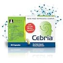 Cebria Brain Supplement for Men, Women & Seniors – Nootropic Safe and Effective Memory Supplement for Retention, Recall & Age-Related Memory Loss (30 Count)