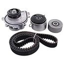 XtremeAmazing Engine Timing Belt Kit Tensioner with Water Pump for Sonic Cruze Aveo Pontiac 2007-2018 LS LT 1.8L