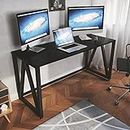 LAD Workspaces The A Table Engineered Wood Study Table, Laptop, Computer Table Desk for Home & Office Black 5ft